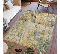 KTYUTJDH Area Rug,Mustard Yellow Blue Green Cream Abstract Mottled Modern,Beige,Rectangular 200 x 250 cm Large Rugs Home Office Art Decor Living Room Modern Contemporary Lounge