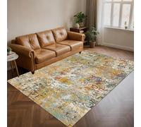 KTYUTJDH Area Rug,MustardYellow Beige Cream Art Deco Red Tea Blue Green,Colourful,Rectangular 160 x 260 cm Large Rugs Living Room Lounge Carpets for Bedrooms Aesthetic Home Decor