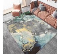 KTYUTJDH Area Rug,Navy Blue Emerald Green Black Grey White Yellow Art Deco, Multicolour,Rectangular 90 x 150 cm Throw Rugs for Doormat Entrance Decor,Washable Carpet Small Accent