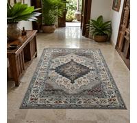 KTYUTJDH Area Rug,Oriental Vintage Modern Gray, Beige, Red, Blue, Yellow, White, Rectangular 130 x 200 cm, Washable Rugs Living Room Bedroom Carpet Floor protection Home Decor