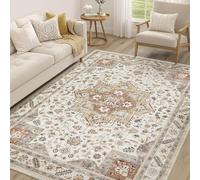 KTYUTJDH Area Rug,Vintage Neutral Brown Cream Orange Floral Distressed,yellow,Rectangular 70 x 140 cm, Throw Rugs Living Room Laundry Kitchen Runner Floor Mat Hallway Carpet