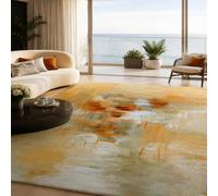 KTYUTJDH Large Rug, Rectangular 180 x 240 cm,Abstract Beige Orange Brown White Gray, Rugs for Living Room Art Deco Home Office Dining Room Bedroom Carpets