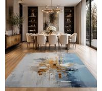 KTYUTJDH Large Rug, Rectangular 180 x 240 cm,Abstract Modern Yellow Gray White Black Blue, Rugs for Living Room Art Deco Home Office Dining Room Bedroom Carpets