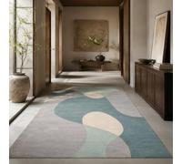 KTYUTJDH Large Rugs for Living Room, Rectangular 180 x 250 cm,Modern Abstract Green Gray Beige Blue, Big Rug Home Office Art Decor Contemporary Lounge Carpet