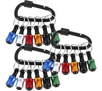 KTZCTPCA 18Pcs 1/4 Inch Hex Shank Screwdriver Bit Holder, Bit Holder Keychain, Light-Weight Quick-Change Hand-held Drill Screw Adapter Change Portable, Extension Bar Keychain Drill Screw Adapter