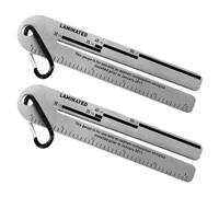 KTZCTPCA 2Pcs Stainless Steel Shingle Gauge, Pitch Gauge Roofing Tools, Welding Inspection Ruler, Roof Pitch Gauge Roofing Tools Engineering Rulers for Measuring Analyzing The Thickness of Roof Tiles
