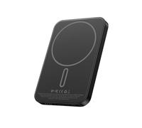 KU XIU 2025 Solid-State Mag-Safe Portable Charger 5000mAh, Qi2-Certified 15W Wireless Power Bank, High Energy Density & Safety, Slim USB-C Travel Magnetic Battery Pack for iPhone 16/15/14/13/12-Black