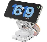 KU XIU 3 in 1 Wireless Charging Station, Foldable Mag-Safe Charger Stand for iPhone 17/16/15/14/13/12 Series, Fast Charger for Apple Watch S1-10/Ultra, for Airpods 4/3/Pro/Pro 2