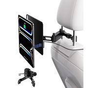 KU XIU Magnetic Wireless Charging Car Headrest Tablet Holder for iPad Pro 13'' M4 [2024] Only, Adjustable Long Arm Tablet Car Mount Back Seat for Kids, Road Trip Essentials Holder with Air Vent Stand