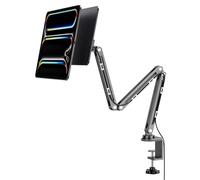 KU XIU Magnetic Wireless Charging Stand for iPad Pro 13" M4 (2024) Only, Aluminum Alloy iPad Holder for Desk, 360° Adjustable Foldable Arm Mount with 2M USB C Cable