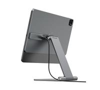 KU XIU X33 Pro Max Magnetic Wireless Charging Stand for iPad Pro 11" M5/M4 Only, Foldable Aluminum Alloy Tablet iPad Holder Mount for Desk, 360° Adjustable Tablet Stand with 1M USB C Cable