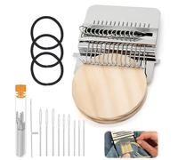 Kuabiz Speedweve Darning Loom Tool 14 Hooks, Craft Patchmaker Repair Kit, Mini Weaving Looms,Knitting Patch Looms Weave Tool for Beginners Quickly Sewing Craft Supplies