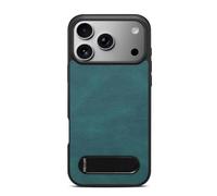 KUAECBHO Magnetic Case for IPhone 17/17 Pro/17 Air/17 Pro Max, Slim Retro Business Leather Cover with Metal Kickstand Wireless Charging Case,17,Blue