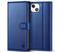Kuafcase Compatible for iPhone 13 Mini Case with 4 Card Slots Magnetic Closure Kickstand Shockproof Protective Phone Case Compatible for iPhone 13 Mini - Royal Blue