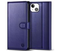 Kuafcase Compatible for iPhone 15 Plus Case with 4 Card Slots Magnetic Closure Kickstand Shockproof Protective Phone Case Compatible for iPhone 15 Plus - Blue