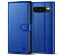 Kuafcase for Google Pixel 10/10 Pro Case with 4 Card Slots Magnetic Closure Kickstand Shockproof Protective Phone Case for Pixel 10/10 Pro - Royal Blue