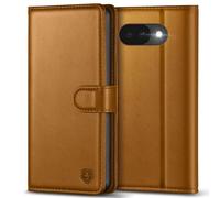 Kuafcase for Google Pixel 10a Case with 4 Card Slots Magnetic Closure Kickstand Shockproof Protective Phone Case for Google Pixel 10a - Brown