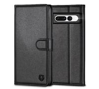 Kuafcase for Google Pixel 7 Pro, Wallet Leather Flip Case with 4 Card Slots Magnetic Closure Kickstand Shockproof Protective Phone Case for Google Pixel 7 Pro - Black