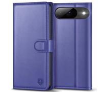 Kuafcase for Google Pixel 9 Case, Google Pixel 9 Pro Case with 4 Card Slots Magnetic Closure Kickstand Shockproof Protective Phone Case for Pixel 9 / Pixel 9 Pro - Light Blue