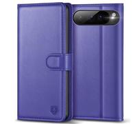Kuafcase for Google Pixel 9 Pro XL Case with 4 Card Slots Magnetic Closure Kickstand Shockproof Protective Phone Case for Google Pixel 9 Pro XL - Light Blue