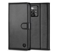 Kuafcase for Samsung A51 Case, Flip Wallet Leather Case with 4 Card Slots Magnetic Closure Kickstand Shockproof Protective Phone Case for Samsung Galaxy A51 - Black