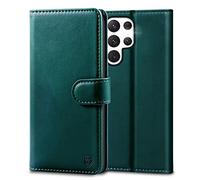 Kuafcase for Samsung S23 Ultra Case, 4 Card Slots Magnetic Closure Kickstand Shockproof Protective Phone Case for Samsung Galaxy S23 Ultra - Green