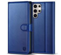 Kuafcase for Samsung S24 Ultra Case, 4 Card Slots Kickstand Magnetic Closure Protective Phone Case for Samsung Galaxy S24 Ultra - Royal Blue