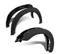 KUAFU 4 Pcs Fender Flares Compatible with 2009-2023 Dodge Ram 1500 Classic Replacement for 68054339AB Pocket Rivet Style Mud Guards Wheel Cover Protector Front & Rear Left Right (Black)