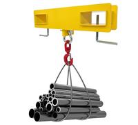 KUAFU Universal Forklift Lifting Hook 4800 LBS Capacity Forklift Lifting Attachment Hoist with Swivel Hook and 2 L-Screws (Yellow, Steel, Powder Coated)