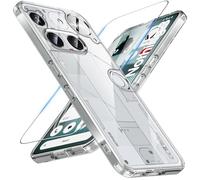 Kuaguozhe for Nothing Phone (3) Case with Screen Protector, [Not-Yellowing] 12FT Grade Protection Shockproof Slim Cover Case for Nothing Phone (3), Clear