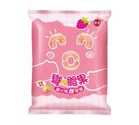 Kuai Kuai Corn Snack Strawberry Condensed Milk Flavour ，with sweeteners 52g