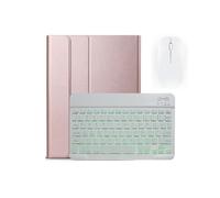 kuaijiexiaopu Backlit Detachable Keyboard Case, Tablet Leather Stand Cover compatible with Lenovo P11 11 inch TB-J606F/N/L(RoseW backlit Mouse)