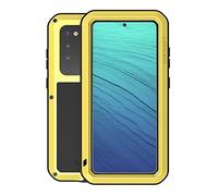 kuaijiexiaopu Cover, Original 360° Armor Heavy Duty Metal Tank Case compatible with Samsung Galaxy S20 Ultra Plus FE 5G(Yellow,S20 Ultra)