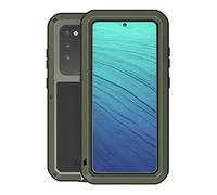 kuaijiexiaopu Cover, Original 360° Armor Heavy Duty Metal Tank Case compatible with Samsung Galaxy S20 Ultra Plus FE 5G(Army Green,S20 FE)