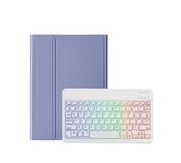 kuaijiexiaopu Detachable Backlit Keyboard Cover, Flip Leather Protective Case compatible with Lenovo Xiaoxin Pad 2024 11 inch(Purple)