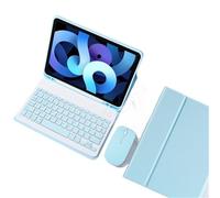 kuaijiexiaopu Detachable Keyboard Built-in Pencil Holder Cover, PU+TPU Leather Stand Case compatible with Samsung Galaxy Tab S9 11 inch X710/X716B/X718U(Sky Blue+Keyboard+Mouse)