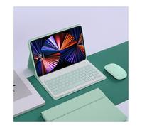 kuaijiexiaopu Detachable Keyboard Built-in Pencil Holder Cover, PU+TPU Leather Stand Case compatible with Redmi Pad Pro 12.1 inch 2024(Mint Green+Keyboard+Mouse)