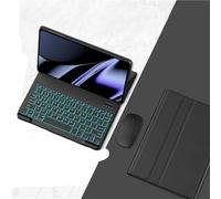 kuaijiexiaopu Detachable Normal/Backlit Keyboard, Flip Leather Protective Case compatible with HUAWEI MatePad 11.5 inch/2023(Black+Backlit Keyboard Mouse)