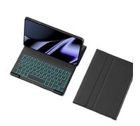 kuaijiexiaopu Detachable Normal/Backlit Keyboard, Flip Leather Protective Case compatible with HUAWEI MatePad Pro 12.2 inch(Black+Backlit Keyboard)