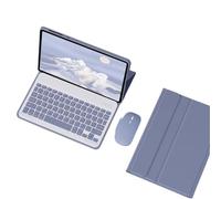 kuaijiexiaopu Detachable Normal/Backlit Keyboard, Flip Leather Protective Case compatible with HUAWEI MatePad Air 12 inch(Purple+Keyboard+Mouse)