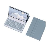 kuaijiexiaopu Detachable Normal/Backlit Keyboard, Flip Leather Protective Case compatible with HUAWEI MatePad Pro 12.2 inch(Misty Blue+Keyboard)