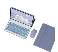 kuaijiexiaopu Detachable Normal/Backlit Keyboard, Flip Leather Protective Case compatible with HUAWEI MatePad Air 12 inch(Purple+Backlit Keyboard+Mouse)