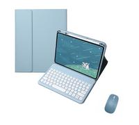 kuaijiexiaopu Detachable Normal/Touch Keyboard, Flip Leather Protective Case compatible with HUAWEI MatePad 11.5S 2024(Sky Blue+Keyboard+Mouse)