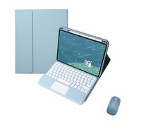kuaijiexiaopu Detachable Normal/Touch Keyboard, Flip Leather Protective Case compatible with HUAWEI MatePad Air 11.5 inch 2023(Sky Blue+Touch Keyboard+Mouse)