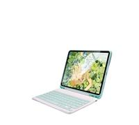 kuaijiexiaopu Detachable Regular/Tri Color Backlit Touch Keyboard Protective Case Suitable for Samsung Galaxy Tab S10 FE+ 13.1 inch 2025(Keyboard+Green)