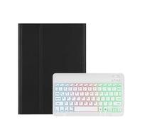 kuaijiexiaopu Detachable Regular/Tri Color Backlit Touch Keyboard Protective Case Suitable for Samsung Galaxy Tab S10 FE+ 13.1 inch 2025(Backlit Keyboard+Black)