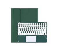 kuaijiexiaopu Detachable Touchpad Keyboard Case with Pen Slot, PU Leather Stand PC Cover compatible with Samsung Galaxy Tab S7 FE 12.4 inch SM-T730/T733/T736B(Dark green)