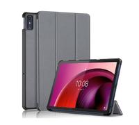 kuaijiexiaopu Hard PC Cover, Tri-fold Magnetic Clip Holder Tablet Case compatible with Lenovo Tab K11 plus 11.5 inch TB352FU 2024(Grey)