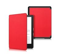 kuaijiexiaopu Printed Slim Case TPU Leather Cover compatible with Amazon Kindle Paperwhite 5 11th Gen 2021(Red)