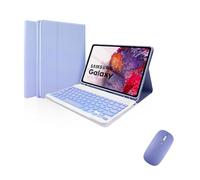 kuaijiexiaopu PU+TPU Leather Stand Case, Detachable Backlit Keyboard Cover compatible with Samsung Galaxy Tab S6 Lite10.4 inch 2024(Light Purple+Keyboard+Mouse)
